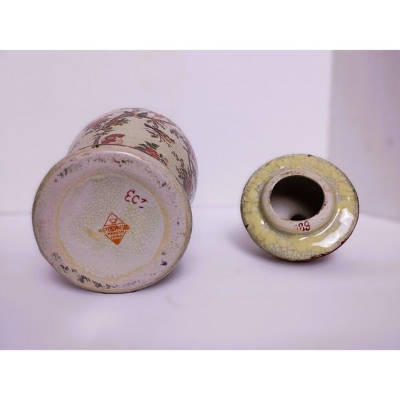 Vintage Mid Century Chinese Famille Rose Porcelain Ginger Jar or Temple Jar - Picture 4 of 11